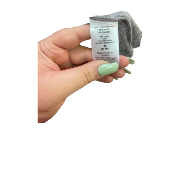 Time & Tru Grey long sleeve top NWT sz M - Picture 3 of 4